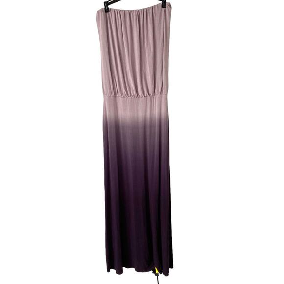 Young Fabulous & Broke Strapless NWTs Ombré Plum Purple Maxi Dress size medium - Picture 1 of 7
